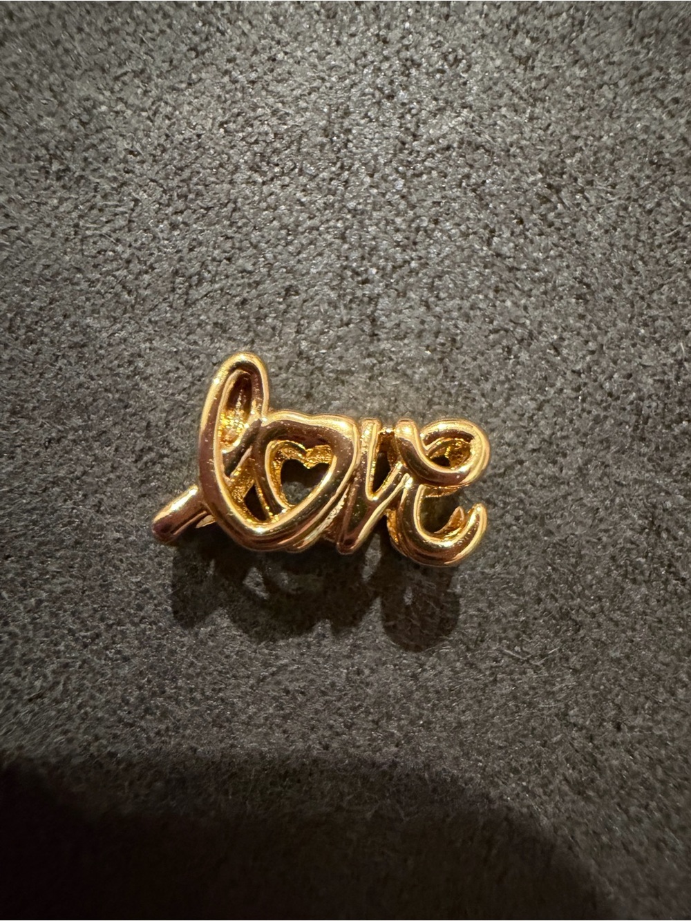 Macy's Shiny Gold 'Love' charm